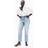 H&M Curvy Fit Slim Straight High Ankle Jeans - Blue