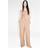 H&M Dam Brun Vid Byxa I Linmix - Mörkbeige