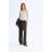 H&M Straight Linen-Blend Trousers - Mörkgrå