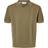 Selected Slhchanning SS Knit Structure Open Polo - Grøn