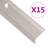 vidaXL Stair Nosings L-shape 15 pcs Aluminium 100 cm Champagne