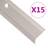 vidaXL Trappelister 15 Stk L-Facon 100 cm Aluminium Champagnefarvet