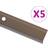 vidaXL Trappnosar I L-Form 5 St Aluminium 90 Cm Brun