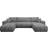 Mirjan24 Furyn Grey Soffa 312cm 6-sits