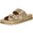 Glamorous Rhinestone Strap Slides - Gold