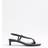 River Island Womens Strappy Toe Thong Kitten Heel Sandals - Black