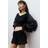 H&M Ribbed Boat-Neck Top - Black