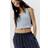 H&M Picot Trimmed Vest Top - Blue