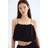H&M Bubble Hem Strappy Top - Black