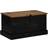 vidaXL Förvaringskista Halden Svart 91x48x47 cm Massiv Trä Kista