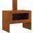 vidaXL Eldstad Med Skorsten 80x50x96 cm Weathering Steel