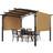 VEVOR Gartenpergola Pavillon 3650x3048x2540mm mit gewölbter Überdachung
