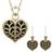 C W Sellors 9ct Yellow Gold White Minster Heart Two Piece Set