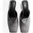 H&M Cone-heel Satin Mules - Grey