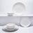 Dunelm Gold Band 12 Piece - White Dinner Set