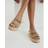 River Island Womens Wedge Buckle Sandals - Beige