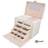 Konnwei Synthetic Leather Huge Jewelry Box - White