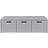 Woood Industrial Kids Locker Storage Bench Hertog Grey