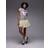 Topshop Cotton Flippy Mini Skirt with Godets - Yellow/Green Stripe