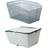 West Biking Rear Bike Basket Large Capacity Metal Wire Bicycle Basket Waterproof Rainproof Cover Bag Grey