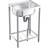 Living and Home Single Trough 201 Stainless Steel Commercial Sink 56 x 43 cm