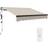 OutSunny 2.5 x 2m Electric Retractable Awning with Aluminium Frame Beige