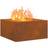 vidaXL Fire Pit Brown Steel 80 x 80 x 40 cm