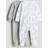 H&M Baby Zip-Up Sleepsuits 2-Pack - Grey