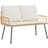 vidaXL Havnebænk Natural 114x64x78 cm Poly Rattan Sofa