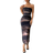 Shein Tie Dye Printed Strapless Slit MidLength Tube Dress