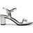 Naturalizer Bristol Ankle Strap Sandals Silver Mirror Faux Leather 9.5M