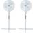Geepas 16 Inch Oscillating Standing Pedestal Fans 2-Pack