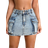 Shein Womens Casual Denim Pencil Skirt With Pockets