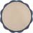 Dunelm Bonnie Scallop Border Wool Round Rug - Blue 133cm