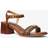 Michael Kors MK Mandy Signature Logo and Leather Sandal - Brown