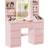 Latitude Run Rosse With 3 Colorful Light Mirror 7 Drawers 7 Storage Shelves 110cm Dressing Table 40x110cm