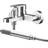 Nuie Binsey Wall Mounted Bath Shower Mixer Tap with Shower Kit 100 cm Chrome