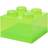 LEGO Opbevaringsklods 4-Knops 25 cm Lys Grøn