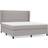 vidaXL mit Matratze 160x200 cm Hellgrau Boxspringbett