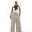 New Look Curve Wide Leg Trousers - Brown Stripe