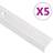 vidaXL Stair Nosings L-shape 5 pcs Aluminium 90 cm Silver