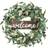 Sggvecsy Green Eucalyptus Wreath with Welcome Sign 20in Decorative Item