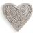 Dunelm Large Wicker Heart Sandstone Sandstone Wall Decor 60x60cm