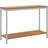 vidaXL Outdoor Tables Natural and Grey Solid Acacia Wood 110 x 35 x 75 cm