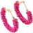 Shein Bead Decor Hoop Earrings