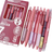 Moka 7pcs/box Retractable Ballpoint Pens, Gel Pens With Multiple Types Including Fineliner Tip