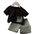 Shein Baby Boy Casual Cargo Pocket Design TShirt Shorts Set Summer Outfits
