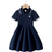 Shein Young Girl Heart Print Polo Collar Dress