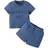 Shein Baby Boys Alphabet Embossed Street Fashion Outfit Set