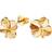 Flora Danica Jewellery Large Four-Leaf Clover Earrings - Gold